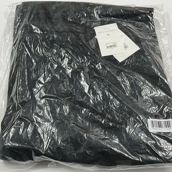 Free Assembly Women's Utility Wide Straight Pants Black Size 14 NWT - Picture 1 of 3